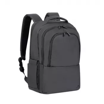 Mochila de lazer Rivacase Tegel preta poliéster estilo urbano