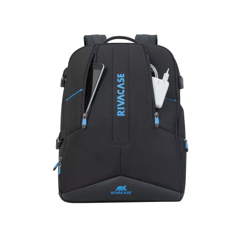 Mochila Rivacase 7860 para portáteis até 43,9 cm (17,3 polegadas), poliéster, preto/azul