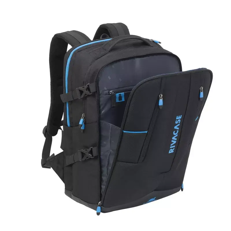 Mochila Rivacase 7860 para portáteis até 43,9 cm (17,3 polegadas), poliéster, preto/azul