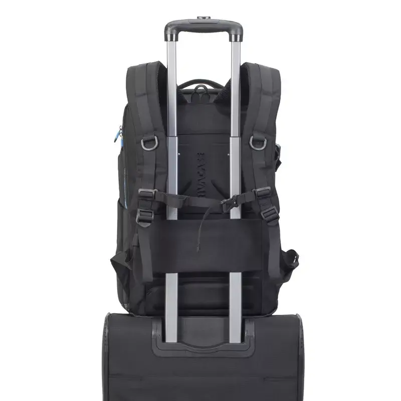 Mochila Rivacase 7860 para portáteis até 43,9 cm (17,3 polegadas), poliéster, preto/azul