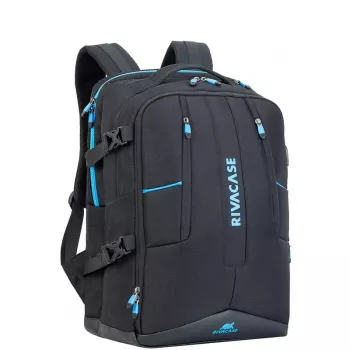 Mochila Rivacase 7860 para portáteis até 43,9 cm (17,3 polegadas), poliéster, preto/azul