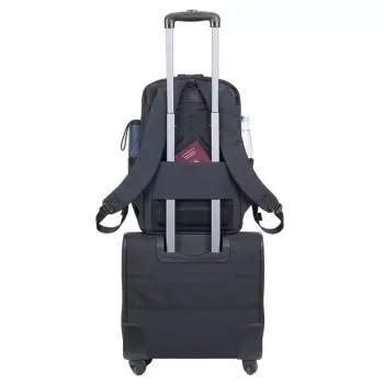Mochila Rivacase 8365 para portáteis de 17,3 polegadas, poliéster, preta, 850 g