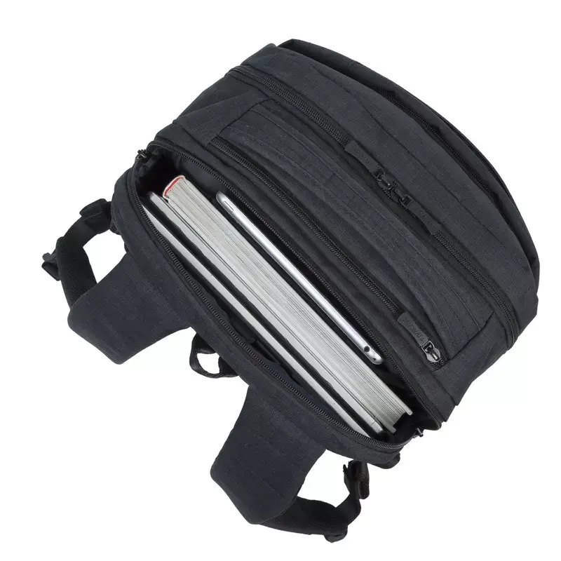 Mochila Rivacase 8365 para portáteis de 17,3 polegadas, poliéster, preta, 850 g