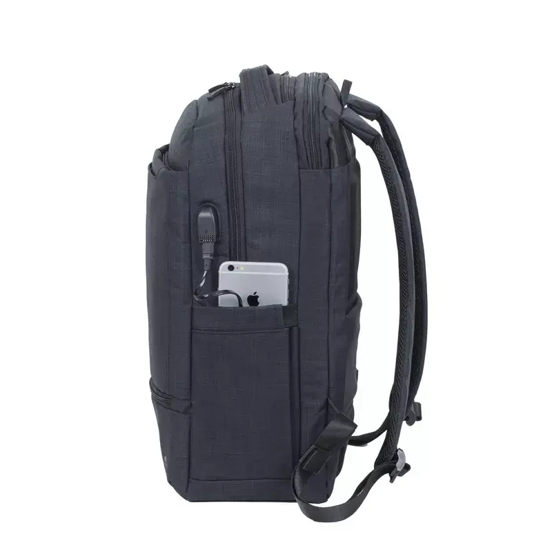 Mochila Rivacase 8365 para portáteis de 17,3 polegadas, poliéster, preta, 850 g