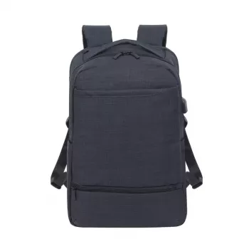 Mochila Rivacase 8365 para portáteis de 17,3 polegadas, poliéster, preta, 850 g