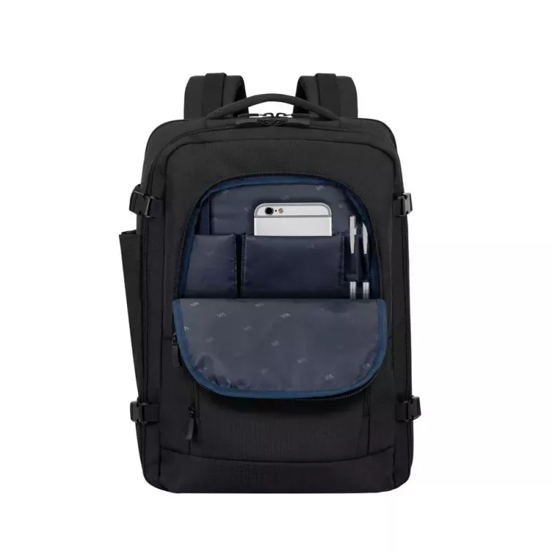 Mochila Rivacase 8461 43,9 cm 17,3 polegadas preta 2 bolsos frontais