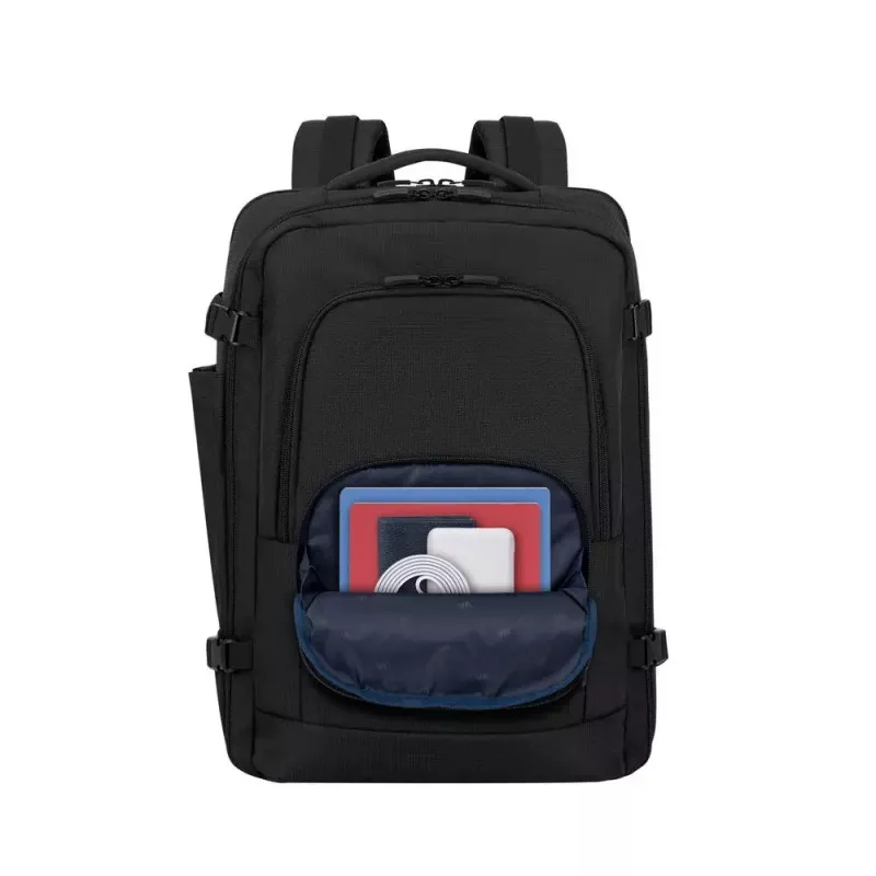 Mochila Rivacase 8461 43,9 cm 17,3 polegadas preta 2 bolsos frontais