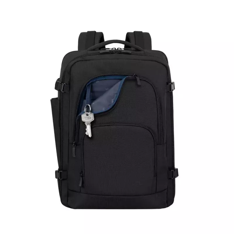 Mochila Rivacase 8461 43,9 cm 17,3 polegadas preta 2 bolsos frontais