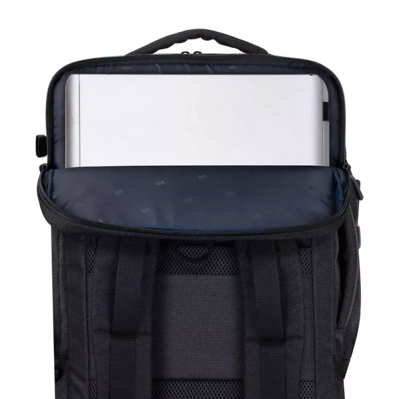 Mochila Rivacase 8461 43,9 cm 17,3 polegadas preta 2 bolsos frontais