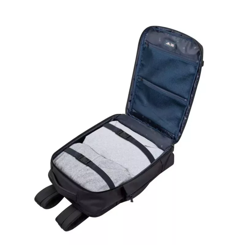 Mochila Rivacase 8461 43,9 cm 17,3 polegadas preta 2 bolsos frontais