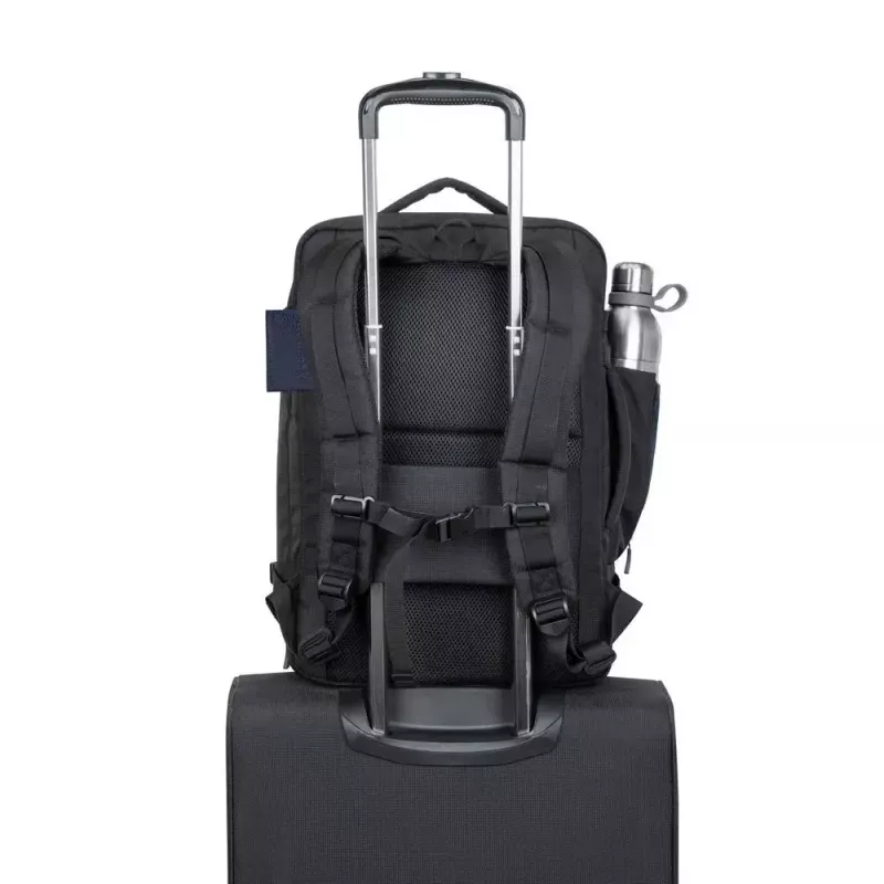 Mochila Rivacase 8461 43,9 cm 17,3 polegadas preta 2 bolsos frontais