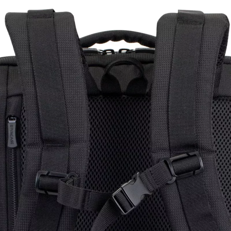Mochila Rivacase 8461 43,9 cm 17,3 polegadas preta 2 bolsos frontais