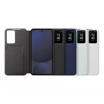Capa com carteira Samsung Galaxy S24 FE 6,7 polegadas branca 1 compartimento para cartões