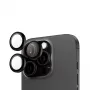 Proteção de lente de câmara PanzerGlass ® Hoops® preta iPhone 16 Pro | 16 Pro Max