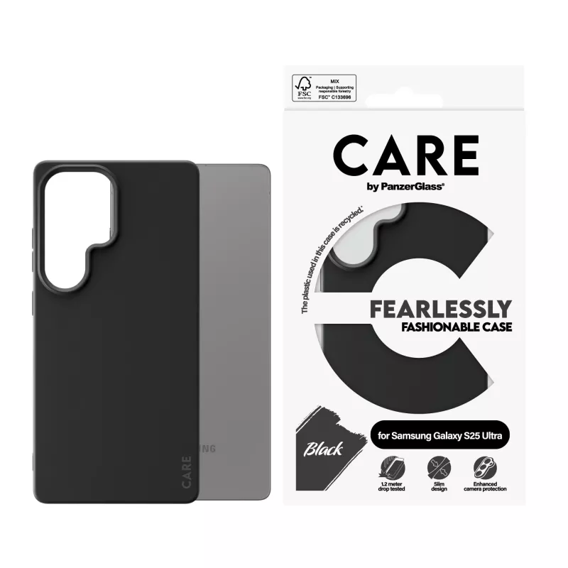 Capa PanzerGlass CARE™ by ® preta Samsung Galaxy S25 Ultra
