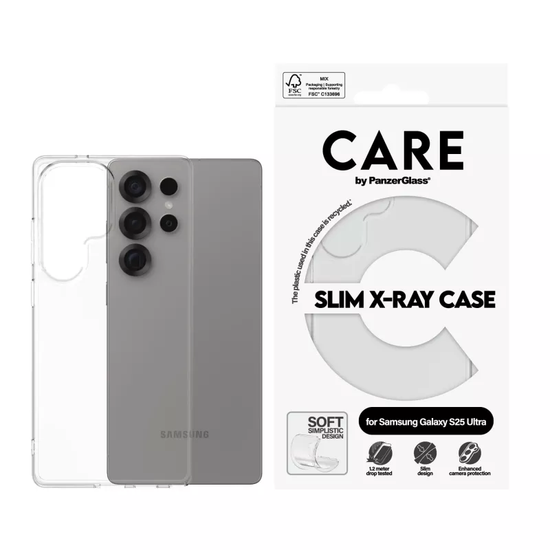 Capa PanzerGlass Samsung Galaxy S25 Ultra transparente X-Ray Soft