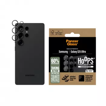 Proteção de lente de câmara PanzerGlass ® Hoops® transparente Samsung Galaxy S25 Ultra