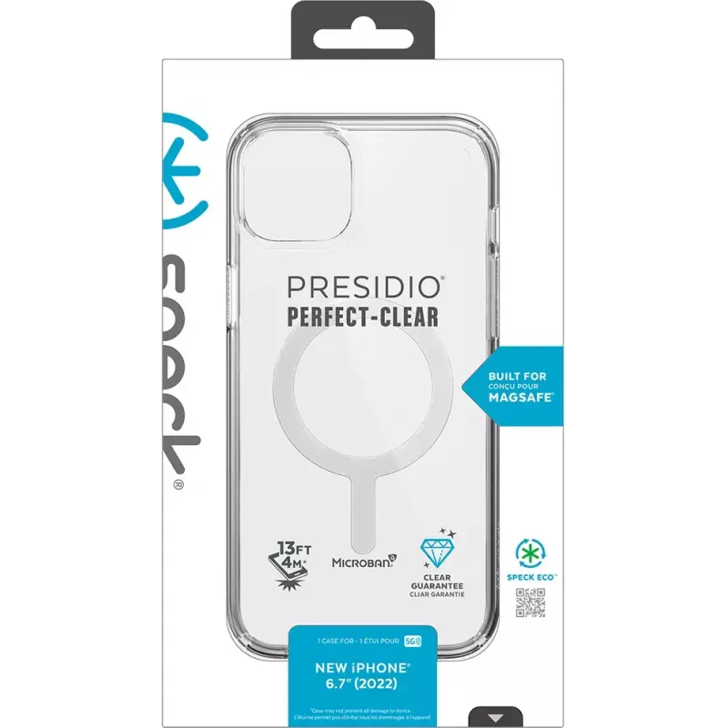 Capa Speck Presidio Perfect Clear MagSafe iPhone 14 Plus