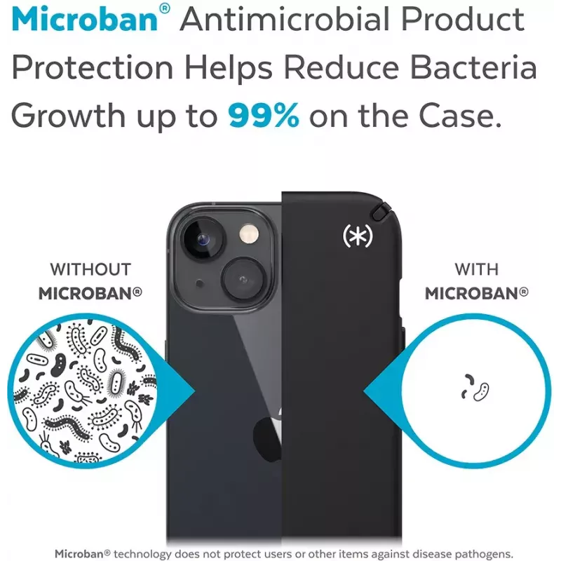 Capa de proteção robusta Speck Presidio2 Pro + MS Apple iPhone 14 Plus/15 Plus preta – com Microban