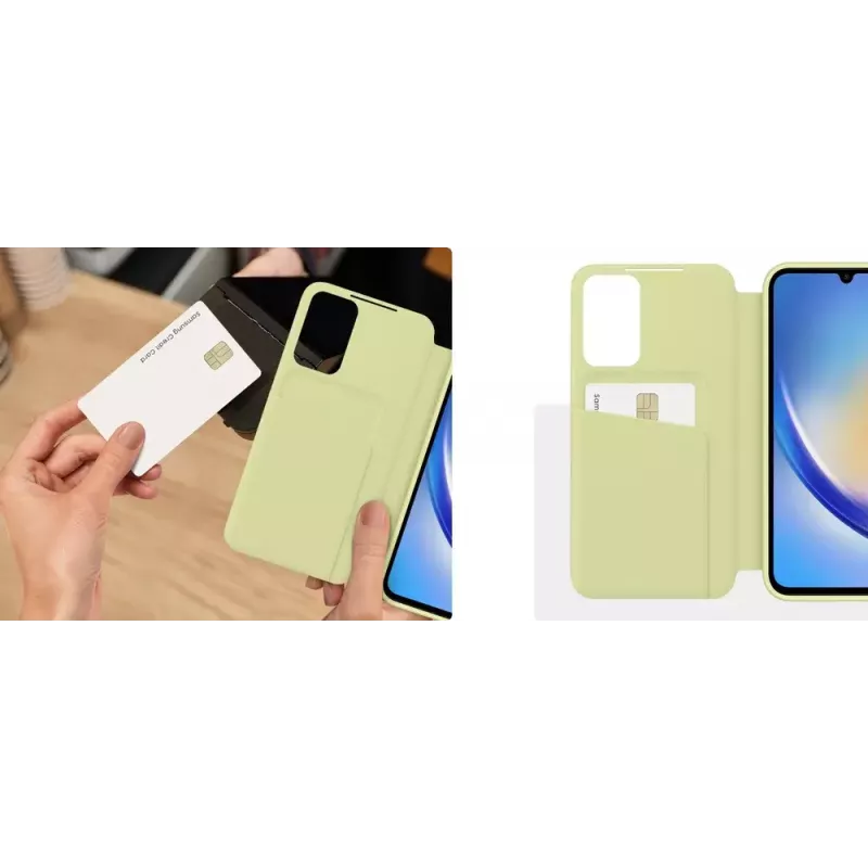 Samsung EF-ZA346CBEGWW Smart View Wallet Case capa com tampa para Galaxy A34 5G, preta