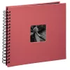 Hama Fine Art Álbum de fotografias de espiral, 28 x 24 cm, 50 páginas pretas, Flamingo