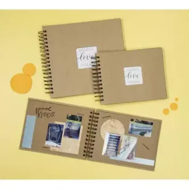 Álbum de fotografias Hama Craft castanho 40 folhas 10 x 15 encadernação em espiral