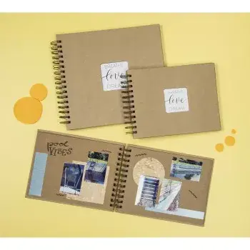 Álbum de fotografias Hama Craft castanho 80 folhas 10 x 15 encadernação em espiral
