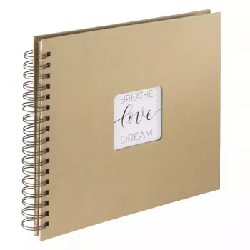 Álbum de fotografias Hama Craft castanho 80 folhas 10 x 15 encadernação em espiral