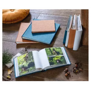 Álbum de fotografias Hama Wrinkled castanho 36 folhas 10 x 15 encadernação