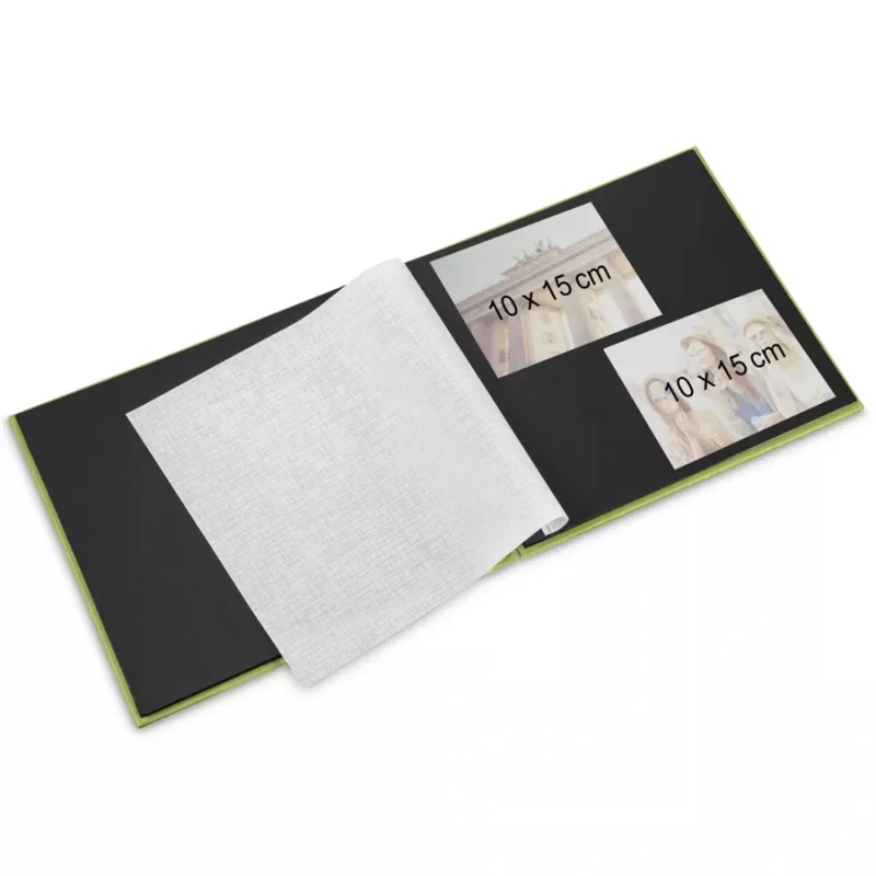 Álbum de fotografias Hama verde 100 folhas 10 x 15 encadernação em espiral