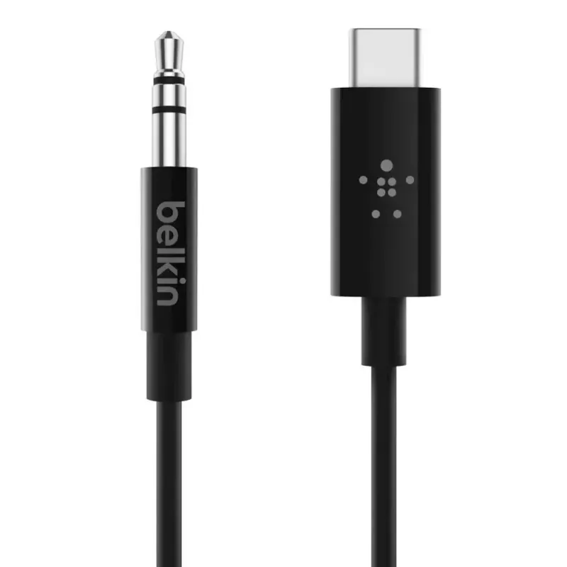 Cabo de áudio Belkin RockStar 3,5 mm com ficha USB-C