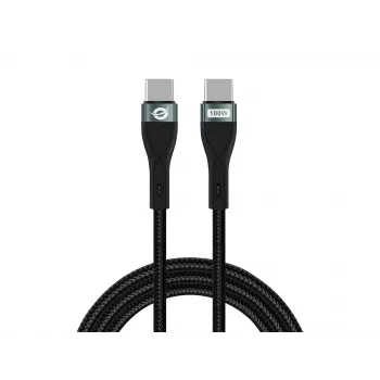 Conceptronic ETTA01B20 Cabo de carregamento rápido USB C-C PD 3.0 100W 2M, 20V 5A, 480Mbps, E-Mark