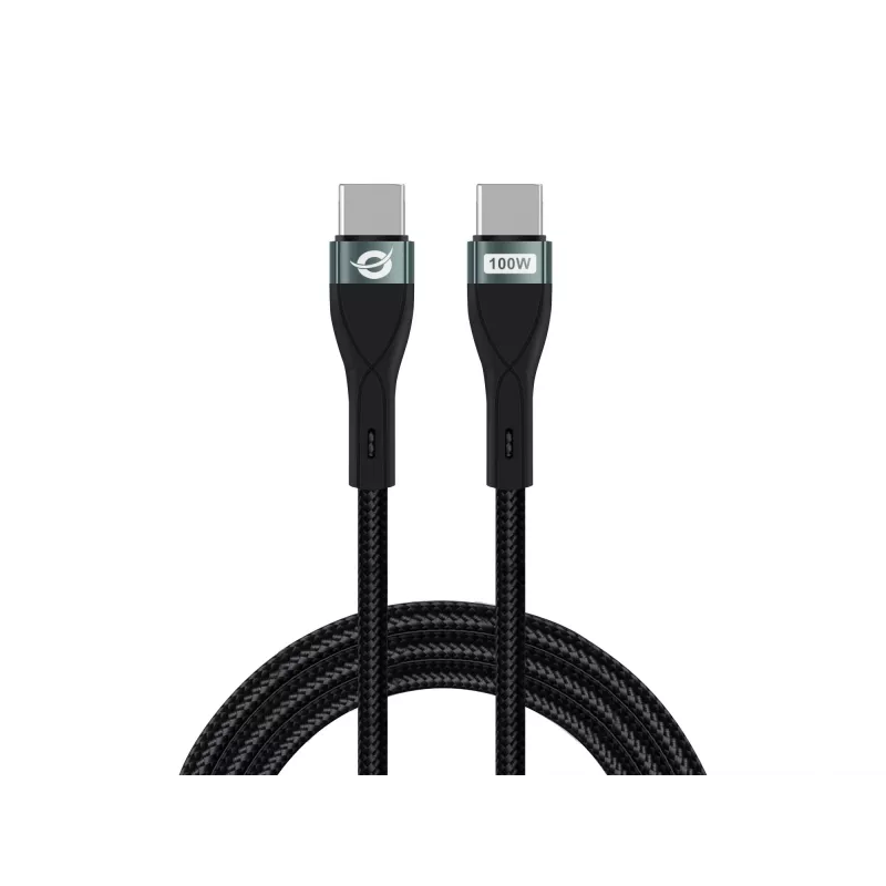 Conceptronic ETTA01B20 Cabo de carregamento rápido USB C-C PD 3.0 100W 2M, 20V 5A, 480Mbps, E-Mark