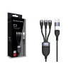 Conceptronic ETTA06B15 Cabo de carregamento rápido USB 3-em-1 PD 3.0 100W 1,5 m, 20V 5A, 480 Mbit/s, E-Mark