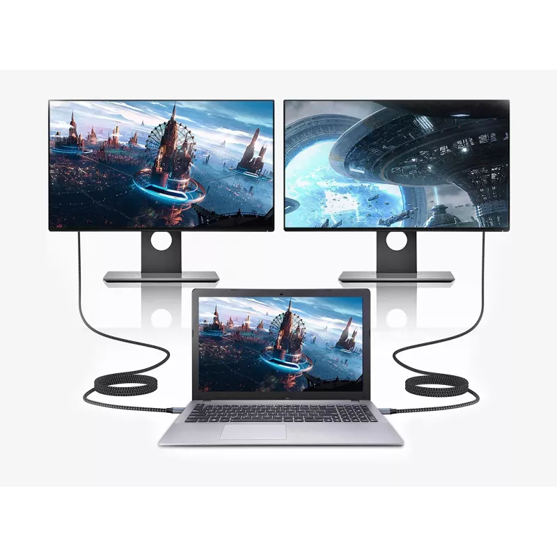 Cabo Conceptronic USB-C para HDMI, ficha macho para ficha macho, 4K 60 Hz, 2 m, USB Type-C, HDMI, ficha macho, ficha macho, reto