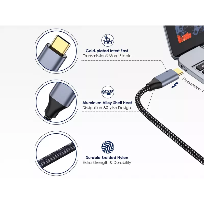 Cabo Conceptronic USB-C para HDMI, ficha macho para ficha macho, 4K 60 Hz, 2 m, USB Type-C, HDMI, ficha macho, ficha macho, reto