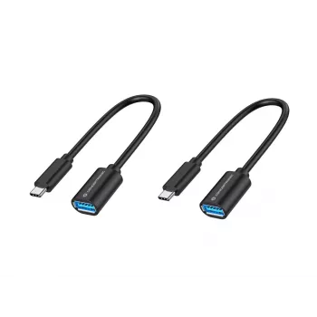 Adaptador OTG Conceptronic ABBY11B USB-C para USB-A, pack de 2, 20 cm