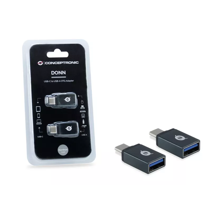 Adaptador OTG USB-C para USB-A pack de 2 Conceptronic DONN03G