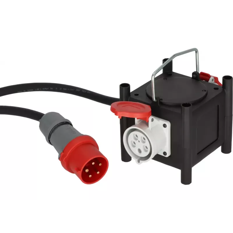 Extensão de energia Brennenstuhl 2 m 2 tomadas AC exterior preto vermelho branco