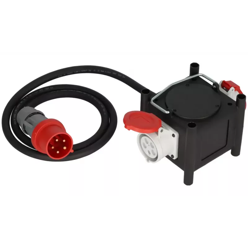 Extensão de energia Brennenstuhl 2 m 2 tomadas AC exterior preto vermelho branco
