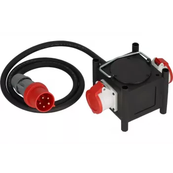 Extensão de energia Brennenstuhl 2 m 2 tomadas AC exterior preto vermelho branco
