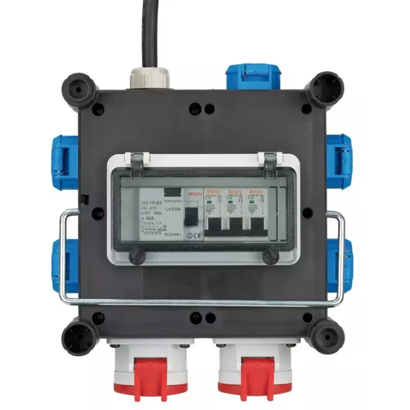 Extensão de energia Brennenstuhl 1153690200 2 m 7 tomadas AC interior preto azul vermelho