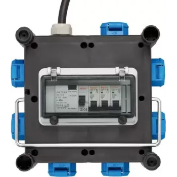 Extensão de energia Brennenstuhl 1153690600 2m 7 tomadas AC exterior preto azul