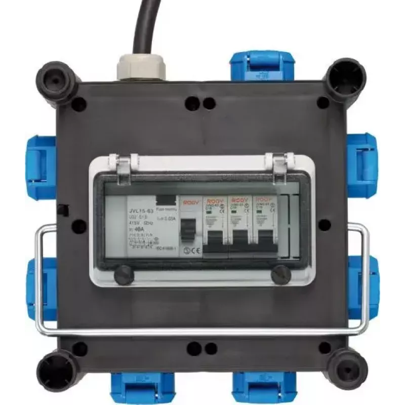 Extensão de energia Brennenstuhl 1153690600 2m 7 tomadas AC exterior preto azul