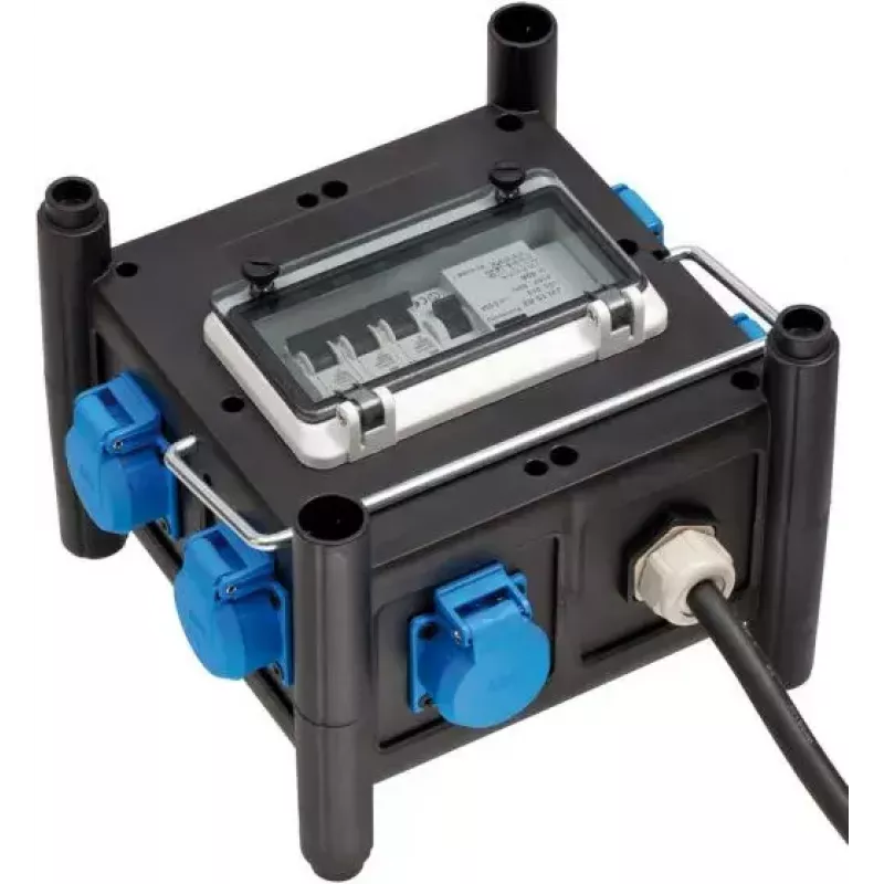 Extensão de energia Brennenstuhl 1153690600 2m 7 tomadas AC exterior preto azul