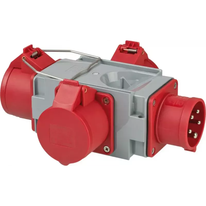Adaptador de ficha de rede Brennenstuhl 1081640 400V 16A cinzento vermelho