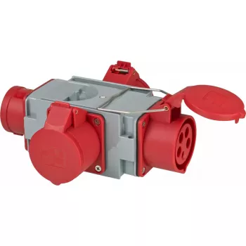 Adaptador de ficha de rede Brennenstuhl 1081640 400V 16A cinzento vermelho