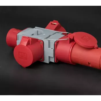 Adaptador de ficha de rede Brennenstuhl 1081670 400V 32A cinzento vermelho