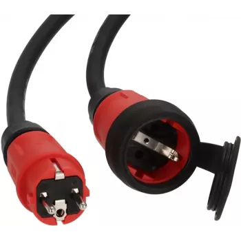 Extensão de energia Brennenstuhl 9161050110 5m 1 tomada AC interior/exterior preto vermelho