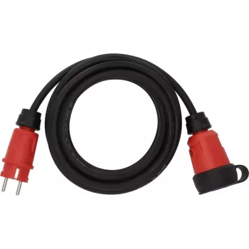 Extensão de energia Brennenstuhl 9161050110 5m 1 tomada AC interior/exterior preto vermelho